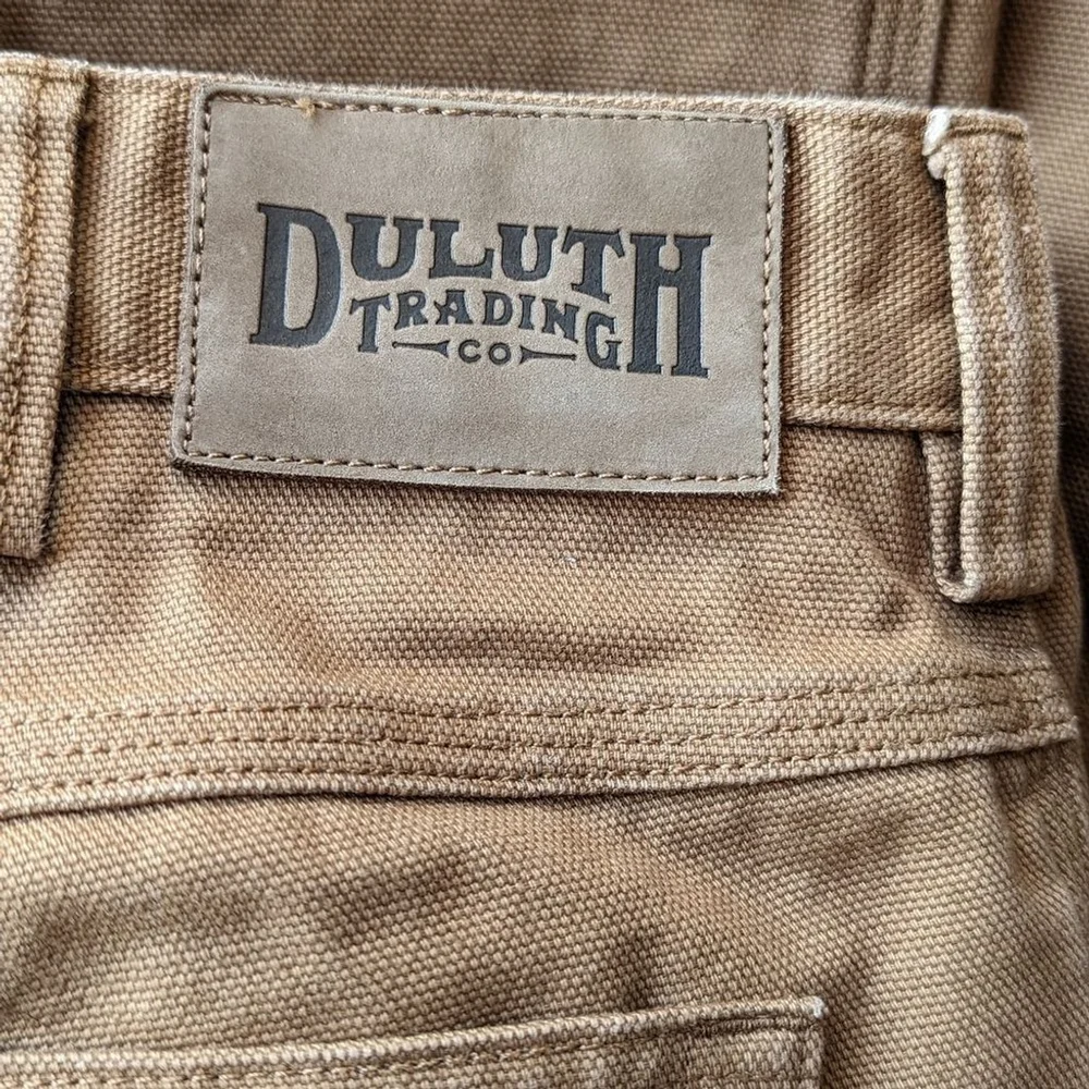 Duluth Trading Workwear Heavyweight Canvas Fire Hose Pants Desert Khaki sz 38